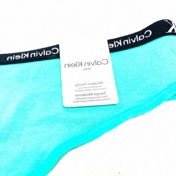 Calvin Klein 1996 Modern Thong Cotton Stretch QD3987-331 Women Peppermint Fresh - Picture 6 of 7